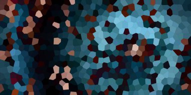 Soyut mozaik arka plan. Doku yatay durumda. Mavi ve altın