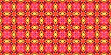 Kusursuz kare mozaik desen. Soyut kaleydoskop arkaplanı. Yatay doku