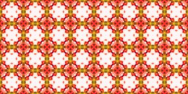 Kusursuz kare mozaik desen. Soyut kaleydoskop arkaplanı. Yatay doku