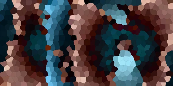 Abstract Mozaïek Achtergrond Textuur Horizontaal Blauw Goud — Stockfoto