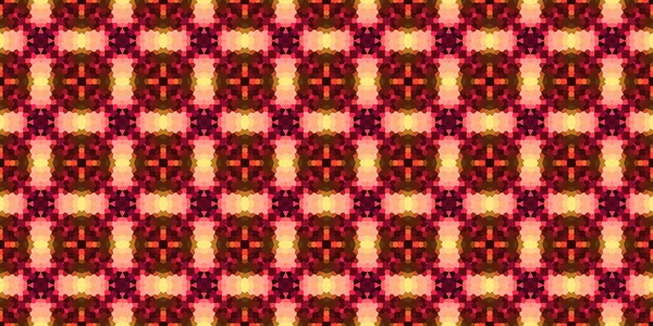 Seamless Square Mosaic Pattern Abstract Kaleidoscope Background Horizontal Texture — Stock Photo, Image