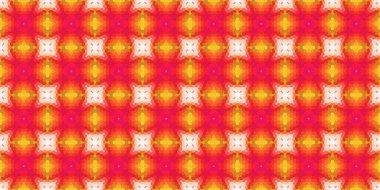 Kusursuz kare mozaik desen. Soyut kaleydoskop arkaplanı. Yatay doku
