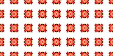 Kusursuz kare mozaik desen. Soyut kaleydoskop arkaplanı. Yatay doku