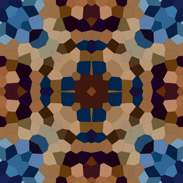 Square Mosaic Seamless Pattern Kaleidoscope Pattern Gold Blue — Stock Photo, Image