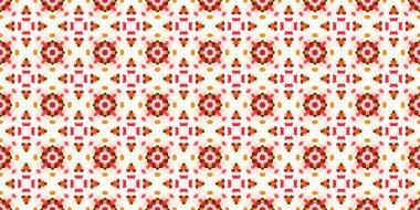 Kusursuz kare mozaik desen. Soyut kaleydoskop arkaplanı. Yatay doku