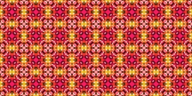 Kusursuz kare mozaik desen. Soyut kaleydoskop arkaplanı. Yatay doku