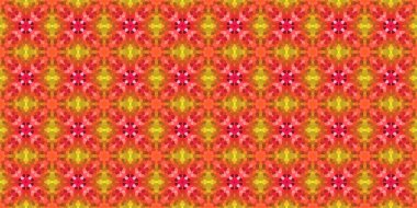 Kusursuz kare mozaik desen. Soyut kaleydoskop arkaplanı. Yatay doku