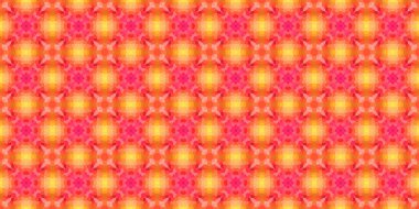 Kusursuz kare mozaik desen. Soyut kaleydoskop arkaplanı. Yatay doku