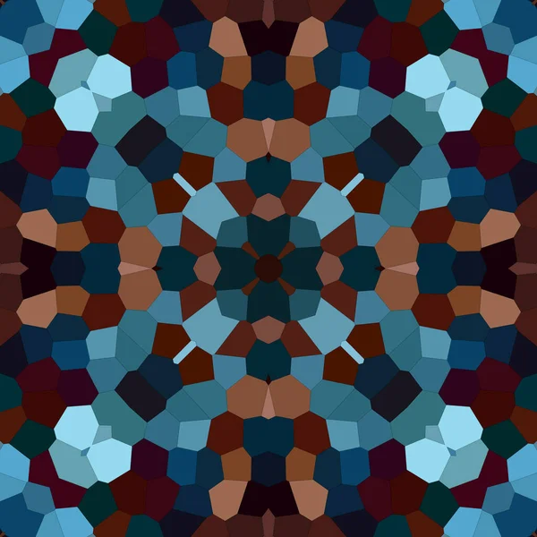 Kwadratowy Wzór Mozaiki Bez Szwu Wzór Kalejdoskop Złoty Niebieski — Zdjęcie stockowe