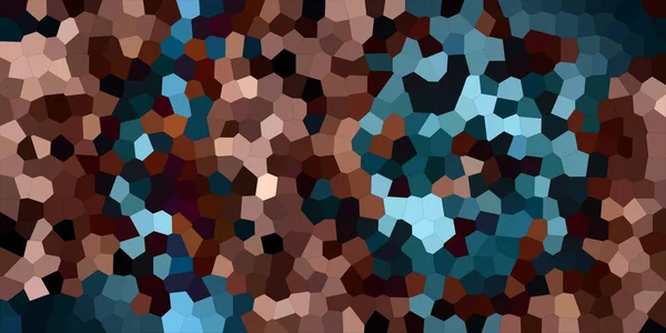 Fondo Abstracto Mosaico Textura Horizontal Azul Oro — Foto de Stock