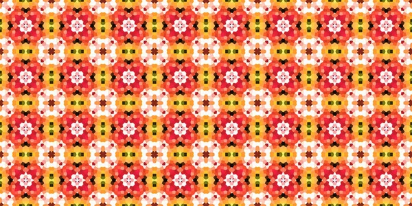 stock image Seamless square mosaic pattern. Abstract kaleidoscope background. Horizontal texture