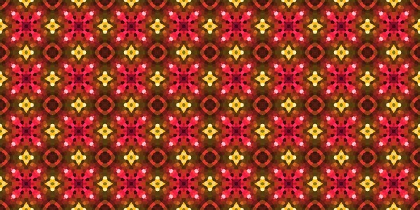 Zökkenőmentes Négyzet Alakú Mozaik Minta Absztrakt Kaleidoszkóp Háttér Vízszintes Szerkezet — Stock Fotó
