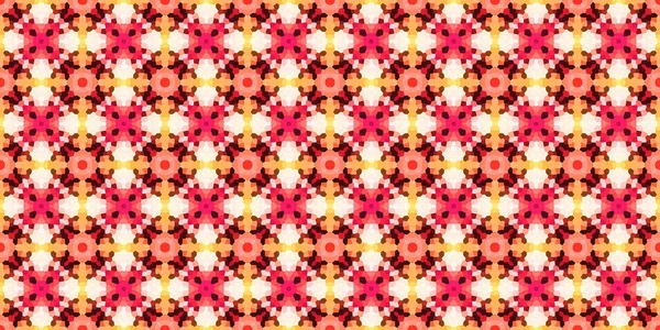 Bezešvé Čtvercové Mozaiky Abstraktní Kaleidoskop Pozadí Vodorovná Textura — Stock fotografie