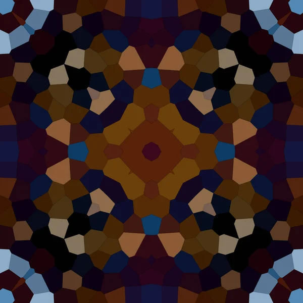 Čtvercová Mozaika Bezešvé Vzor Kaleidoskop Vzor Zlato Modrá — Stock fotografie