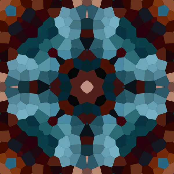 Vierkant Mozaïek Naadloos Patroon Kaleidoscoop Patroon Goud Blauw — Stockfoto