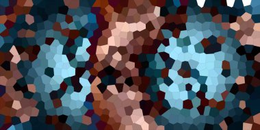 Soyut mozaik arka plan. Doku yatay durumda. Mavi ve altın