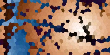 Soyut mozaik arka plan. Doku yatay durumda. Mavi ve altın