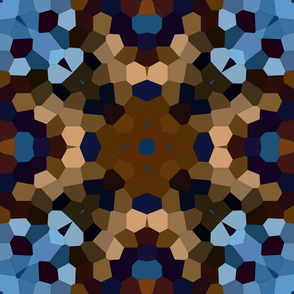 Patrón Sin Costura Mosaico Cuadrado Patrón Caleidoscopio Oro Azul — Foto de Stock