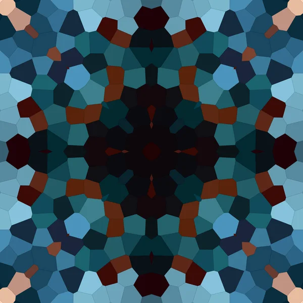 Négyzet Mozaik Zökkenőmentes Minta Kaleidoszkóp Minta Arany Kék — Stock Fotó