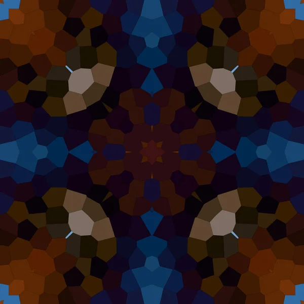 Square Mosaic Seamless Pattern Kaleidoscope Pattern Gold Blue — Stock Photo, Image