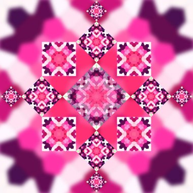 Kare, pürüzsüz desen. Küçük desen