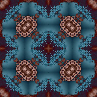 Kare, pürüzsüz desen. Küçük elementlerle soyut desen. Sanat deseni