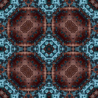 Kare, pürüzsüz desen. Küçük elementlerle soyut desen. Sanat deseni