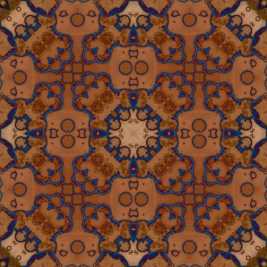 Kare, pürüzsüz desen. Küçük elementlerle soyut desen. Sanat deseni