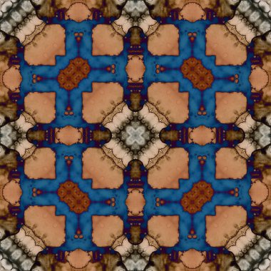 Kare, pürüzsüz desen. Küçük elementlerle soyut desen. Sanat deseni