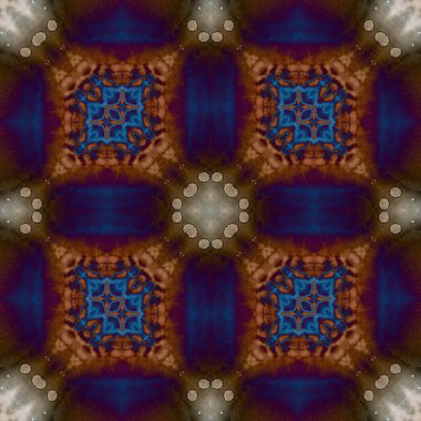 Kare, pürüzsüz desen. Küçük elementlerle soyut desen. Sanat deseni