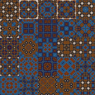 Kusursuz desen ayarlandı. Bir sürü örnek. Doku ve arkaplanı kareler