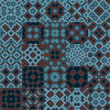 Kusursuz desen ayarlandı. Bir sürü örnek. Doku ve arkaplanı kareler