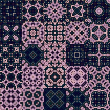 Kusursuz desen ayarlandı. Bir sürü örnek. Doku ve arkaplanı kareler