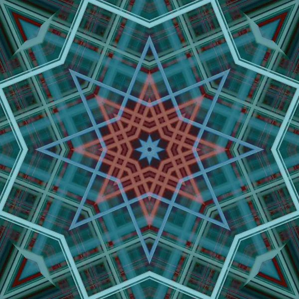 星星无缝图案 线条图案 Kaleidoscopic Background — 图库照片