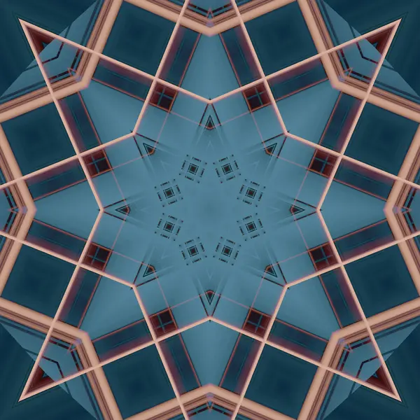 Star Nahtlose Muster Strichmuster Kaleidoskopischer Hintergrund — Stockfoto