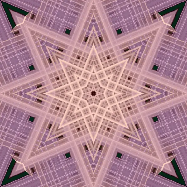 Звездный Бесшовный Шаблон Шаблон Калейдоскопический Фон — стоковое фото