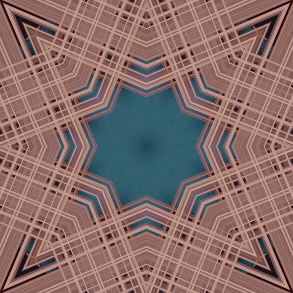 Sterrennaadloos Patroon Lijnpatroon Kaleidoscopische Achtergrond — Stockfoto
