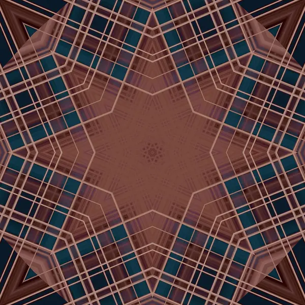 Sterrennaadloos Patroon Lijnpatroon Kaleidoscopische Achtergrond — Stockfoto