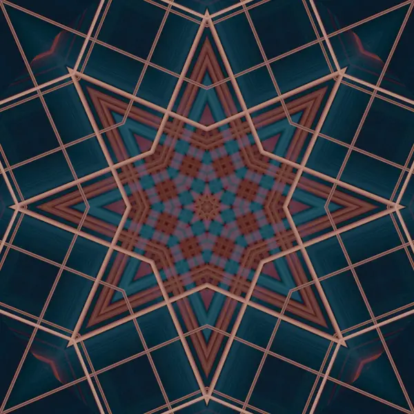 Gwiezdny Wzorzec Wzór Linii Kalejdoskopowe Tło — Zdjęcie stockowe