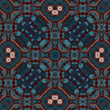 Kare, pürüzsüz desenler. Harika dijital şablonlar ördüm. Modern moda. Kaleydoskop