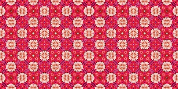 Široký Bezproblémový Vzor Abstraktní Tkanina Kaleidoskop — Stock fotografie
