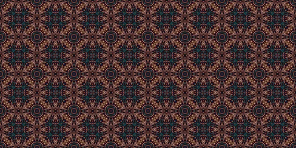 広いシームレスなパターン 抽象的な織り 万華鏡 — ストック写真