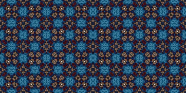 Breed Naadloos Patroon Abstracte Geweven Kaleidoscoop — Stockfoto