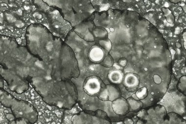 Alkol mürekkebi ve suluboya içeren soyut sanat eserleri. Modern sanat. İç resim