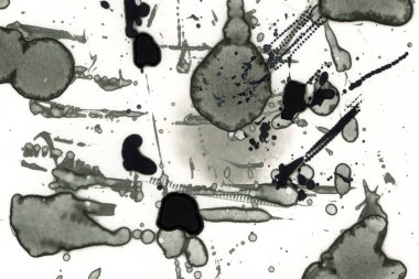 Alkol mürekkebi ve suluboya içeren soyut sanat eserleri. Modern sanat. İç resim