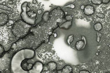 Alkol mürekkebi ve suluboya içeren soyut sanat eserleri. Modern sanat. İç resim