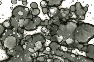 Alkol mürekkebi ve suluboya içeren soyut sanat eserleri. Modern sanat. İç resim