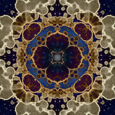 Kusursuz soyut kare deseni. Modern sanatta alkol mürekkebi. Mandala