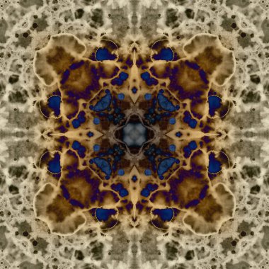 Kusursuz soyut kare deseni. Modern sanatta alkol mürekkebi. Mandala