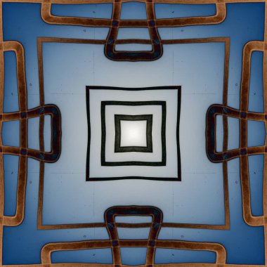 Kusursuz soyut kare deseni. Modern sanatta alkol mürekkebi. Mandala